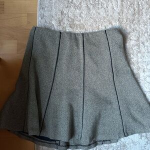 Ralph Lauren Black and Cream A-Line Skirt